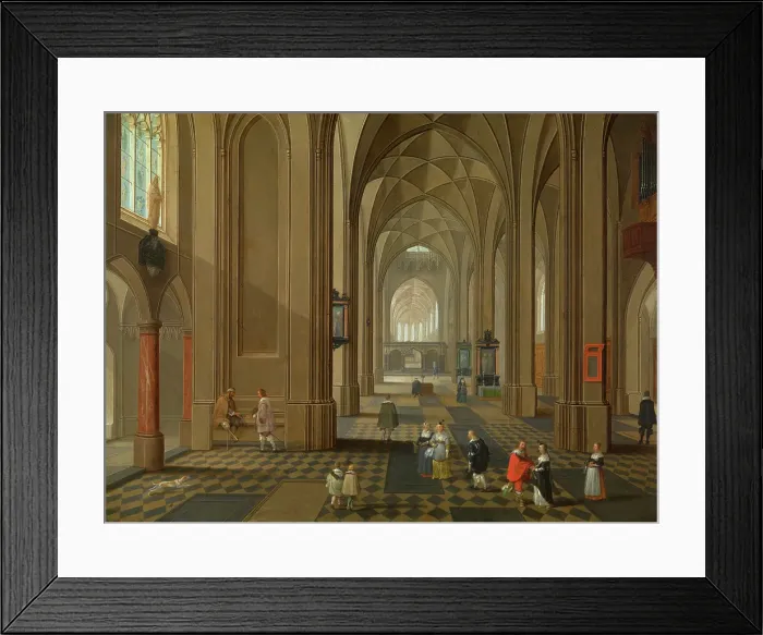 Framed Print : Interior of a Church, c1610-1650. Creator: Peeter Neeffs the Elder Framed Print : Interior of a Church, c1610-1650. Creator: Peeter Neeffs the Elder