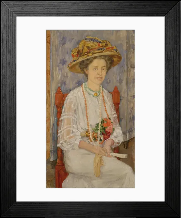 Framed Print : Portrait of Ingeborg Lercke, probably 1908. Creator: Anders C Svarstad Framed Print : Portrait of Ingeborg Lercke, probably 1908. Creator: Anders C Svarstad