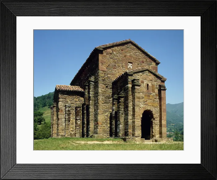 Framed Print : Exterior, St Christine of Lena, Asturias, Spain, 9th century, (2002). Creator: LTL Framed Print : Exterior, St Christine of Lena, Asturias, Spain, 9th century, (2002). Creator: LTL