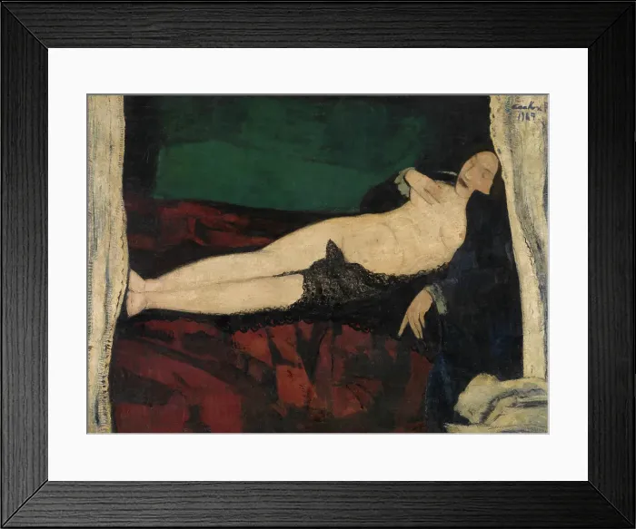 Framed Print : Lying Nude, 1927. Creator: Philibert Cockx Framed Print : Lying Nude, 1927. Creator: Philibert Cockx