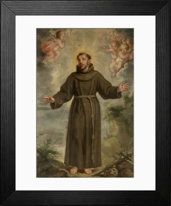 Framed Print : Saint Francis of Assisi. Creator: Philip Fruytiers Framed Print : Saint Francis of Assisi. Creator: Philip Fruytiers