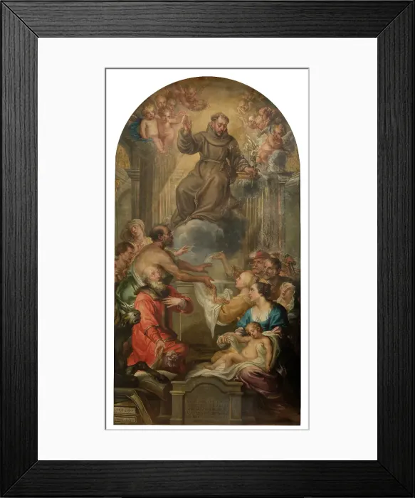 Framed Print : The Apotheosis of Saint Antony of Padua, 1652. Creator: Philip Fruytiers Framed Print : The Apotheosis of Saint Antony of Padua, 1652. Creator: Philip Fruytiers