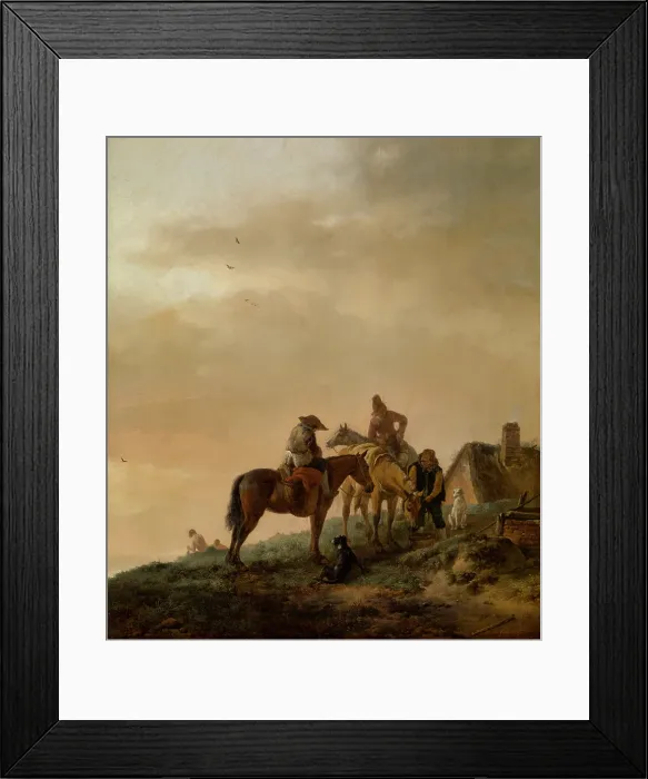 Framed Print : Horseman's Stop. Creator: Philip Wouverman Framed Print : Horseman's Stop. Creator: Philip Wouverman