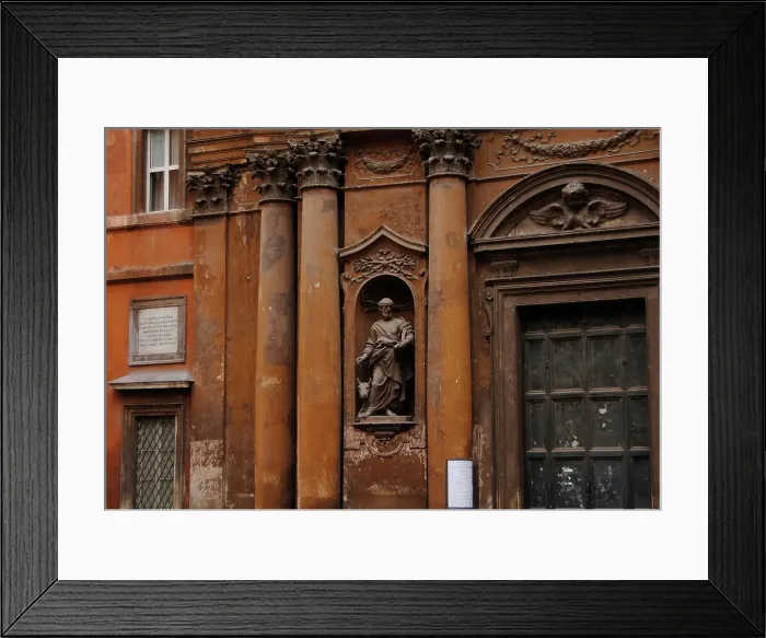 Framed Print : Exterior detail, Church of the Most Holy Trinity of Pilgrims, Rome, Italy, 17th century (2009). Creator: LTL Framed Print : Exterior detail, Church of the Most Holy Trinity of Pilgrims, Rome, Italy, 17th century (2009). Creator: LTL