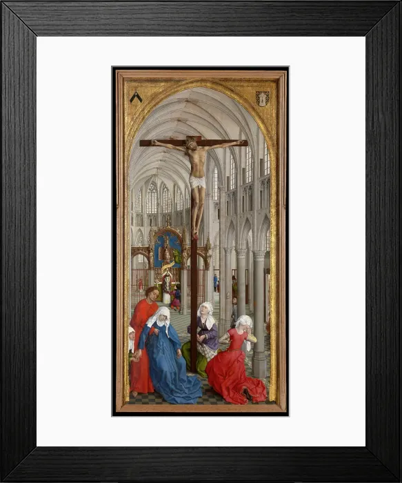 Framed Print : Christ on the Cross and the Eucharist, 1440-1445. Creator: Rogier Van der Weyden Framed Print : Christ on the Cross and the Eucharist, 1440-1445. Creator: Rogier Van der Weyden