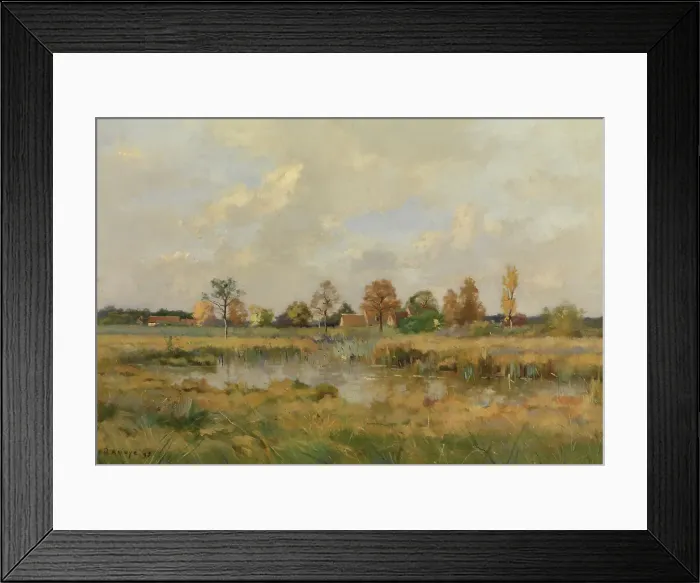 Framed Print : Landscape near Amiens, 1895. Creator: Pierre Emmanuel Damoye Framed Print : Landscape near Amiens, 1895. Creator: Pierre Emmanuel Damoye