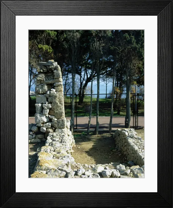 Framed Print : Ruins of House of the Peristyle, Greek colony, Empuries, Catalonia, Spain, c200-100 BC (1999). Creator: LTL Framed Print : Ruins of House of the Peristyle, Greek colony, Empuries, Catalonia, Spain, c200-100 BC (1999). Creator: LTL