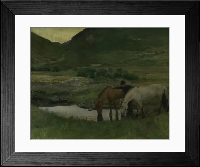 Framed Print : Evening in Skogstad in Valdres, 1902. Creator: Eilif Peterssen Framed Print : Evening in Skogstad in Valdres, 1902. Creator: Eilif Peterssen