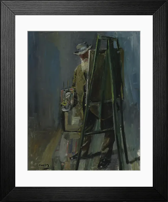 Framed Print : Self-Portrait by the Easel, 1912. Creator: Christian Krohg Framed Print : Self-Portrait by the Easel, 1912. Creator: Christian Krohg