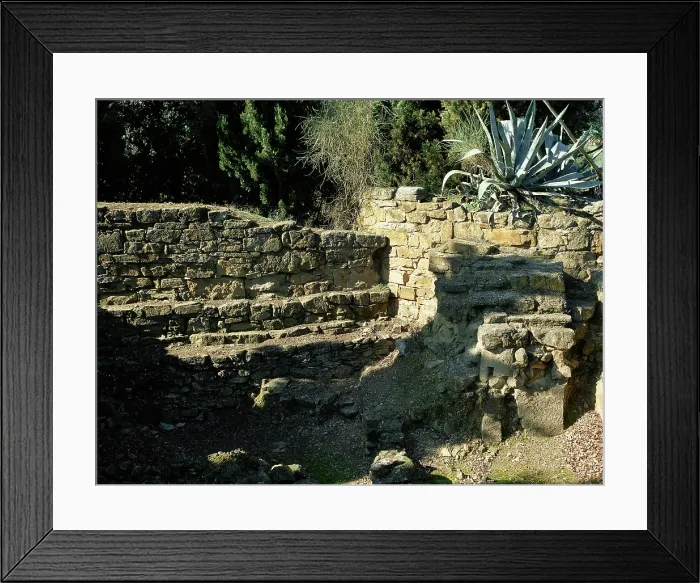 Framed Print : West wall from inside of the enclosure, El Puig de Sant Andreu, Ullastret, Catalonia, Spain, (1999). Creator: LTL Framed Print : West wall from inside of the enclosure, El Puig de Sant Andreu, Ullastret, Catalonia, Spain, (1999). Creator: LTL