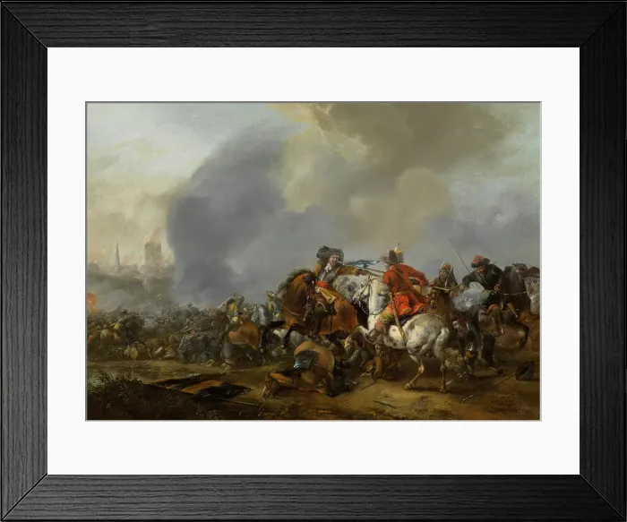 Framed Print : Cavalry Attacking Infantry. Creator: Pieter Wouwerman Framed Print : Cavalry Attacking Infantry. Creator: Pieter Wouwerman