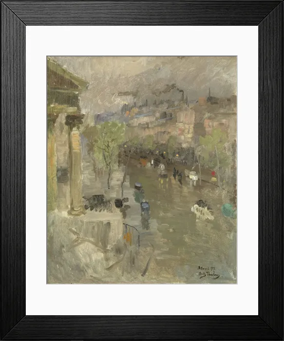 Framed Print : View from Paris near the Madeleine Church, 1897. Creator: Frits Thaulow Framed Print : View from Paris near the Madeleine Church, 1897. Creator: Frits Thaulow
