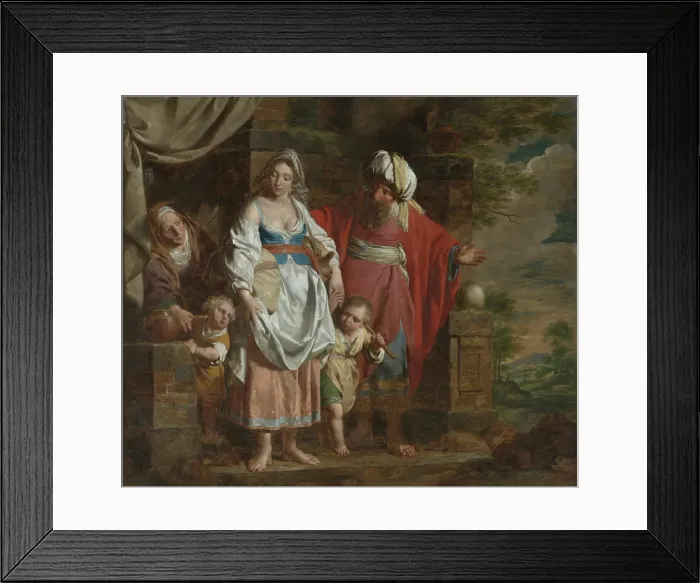 Framed Print : Abraham Casting Out Hagar and Ishmael, 1781. Creator: Pieter-Jozef Verhaghen Framed Print : Abraham Casting Out Hagar and Ishmael, 1781. Creator: Pieter-Jozef Verhaghen