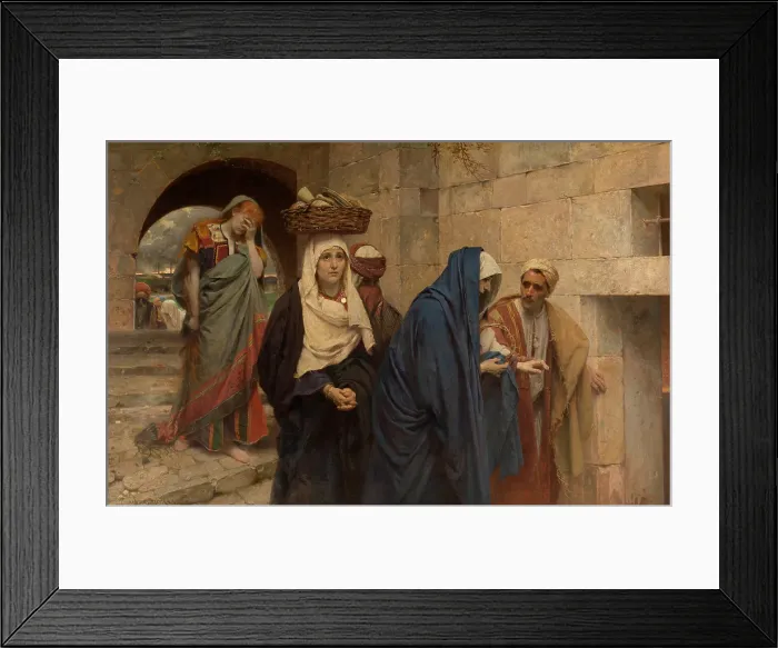 Framed Print : The Holy Women Returning from Christ's Grave, 1893. Creator: Pierre Jean van der Ouderaa Framed Print : The Holy Women Returning from Christ's Grave, 1893. Creator: Pierre Jean van der Ouderaa