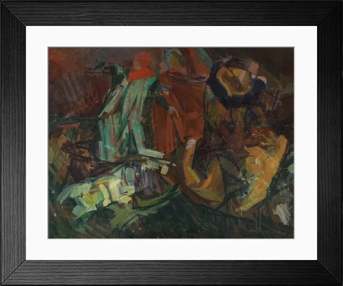 Framed Print : Composition sketch after Delacroix: Dante and Vergil, c1925. Creator: Edvard Weie Framed Print : Composition sketch after Delacroix: Dante and Vergil, c1925. Creator: Edvard Weie
