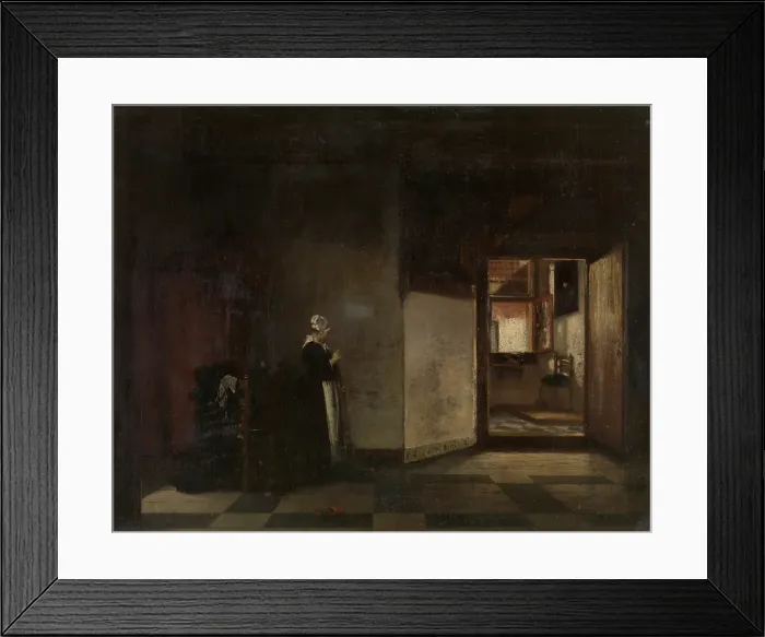 Framed Print : Dutch Interior, c1650-1680s. Creator: Pieter de Hooch Framed Print : Dutch Interior, c1650-1680s. Creator: Pieter de Hooch