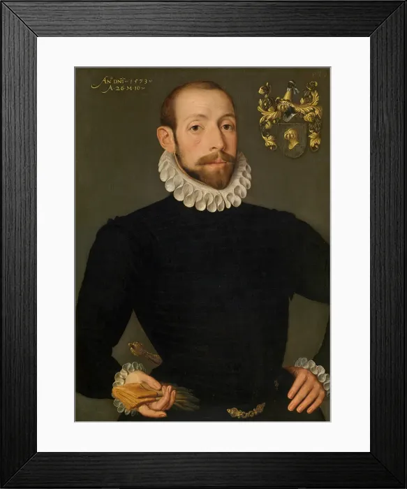 Framed Print : Olivier Nieulant, 1573. Creator: Pieter Pourbus Framed Print : Olivier Nieulant, 1573. Creator: Pieter Pourbus