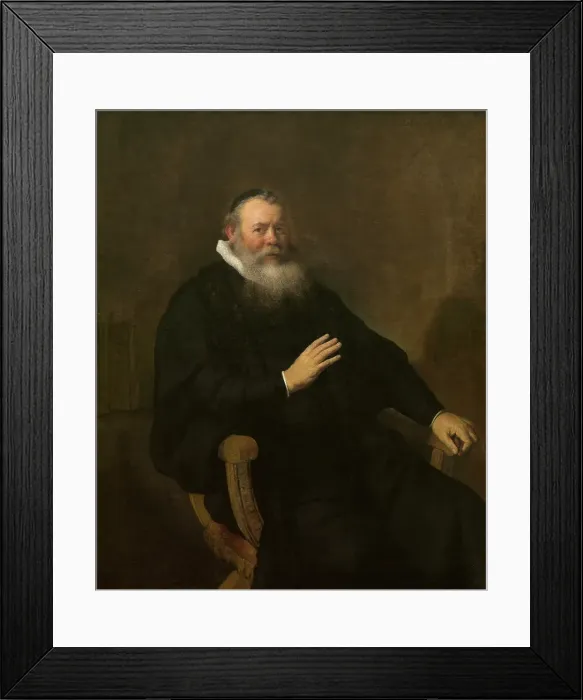 Framed Print : Portrait of a Clergyman, 1637. Creator: Rembrandt Harmensz van Rijn Framed Print : Portrait of a Clergyman, 1637. Creator: Rembrandt Harmensz van Rijn