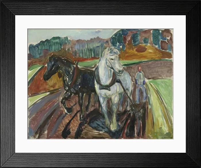 Framed Print : Autumn Ploughing, 1919. Creator: Edvard Munch Framed Print : Autumn Ploughing, 1919. Creator: Edvard Munch