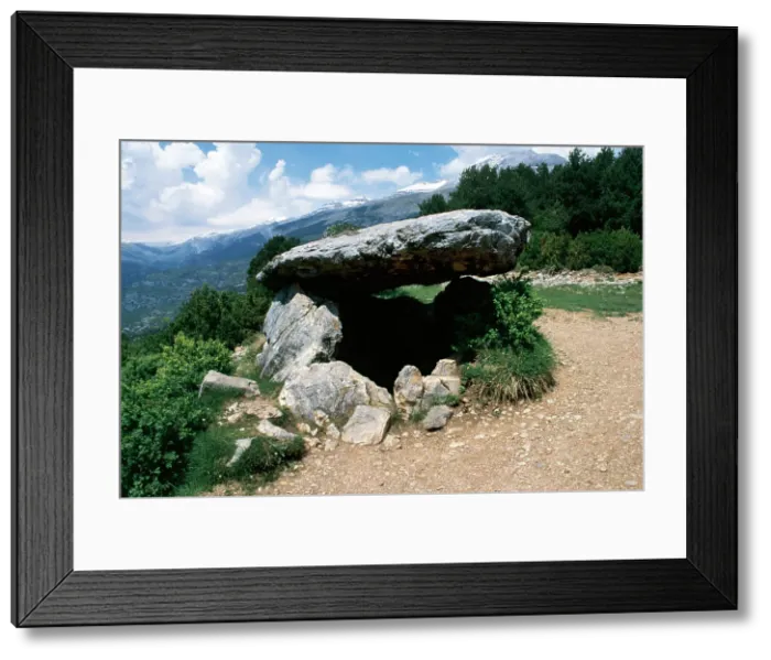 Framed Print : Dolmen of Tella, Aragon, province of Huesca, Spain, 4th millennium BC (2001). Creator: LTL Framed Print : Dolmen of Tella, Aragon, province of Huesca, Spain, 4th millennium BC (2001). Creator: LTL