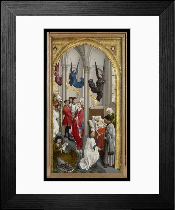 Framed Print : The Ordination, Marriage and Extreme Unction, 1440-1445. Creator: Rogier Van der Weyden Framed Print : The Ordination, Marriage and Extreme Unction, 1440-1445. Creator: Rogier Van der Weyden