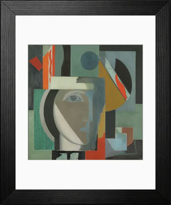 Framed Print : Composition with a Head, c1925. Creator: Ragnhild Kaarbo
