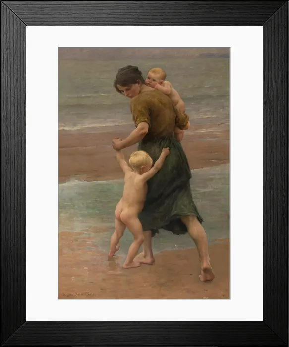 Framed Print : Into the Water!. Creator: Virginie Elodie Demont-Breton Framed Print : Into the Water!. Creator: Virginie Elodie Demont-Breton