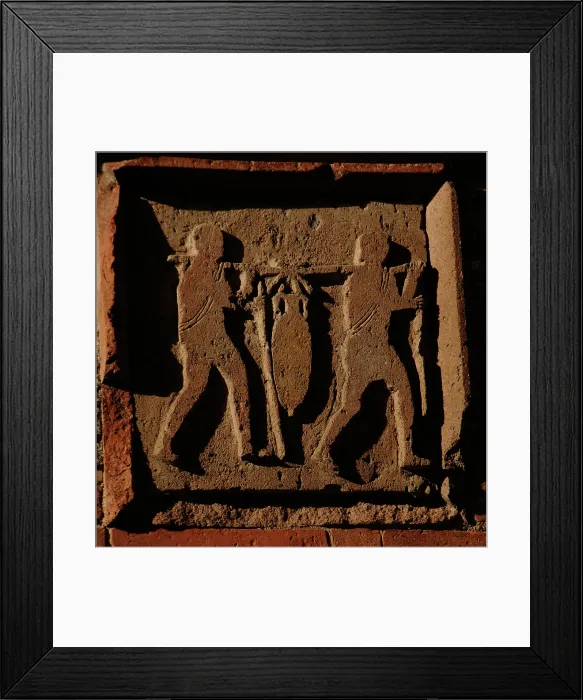 Framed Print : Relief depicting two men carrying an amphora, Pompeii, Italy, 2009. Creator: LTL Framed Print : Relief depicting two men carrying an amphora, Pompeii, Italy, 2009. Creator: LTL