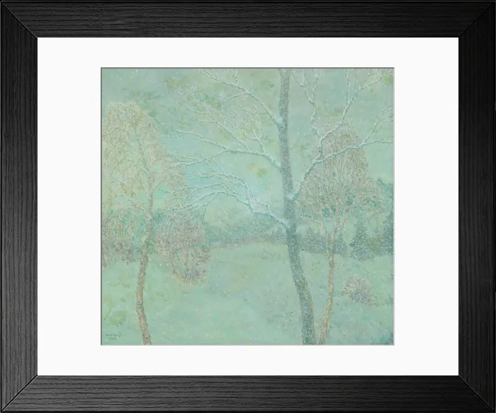 Framed Print : Snowfall, 1928. Creator: William Henry Singer Framed Print : Snowfall, 1928. Creator: William Henry Singer