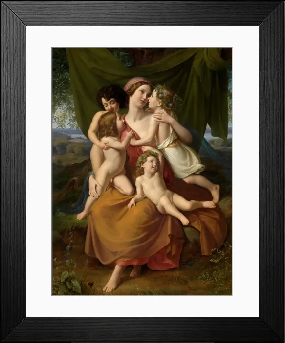Framed Print : Charity, 1828. Creator: Wilhelm Schadow