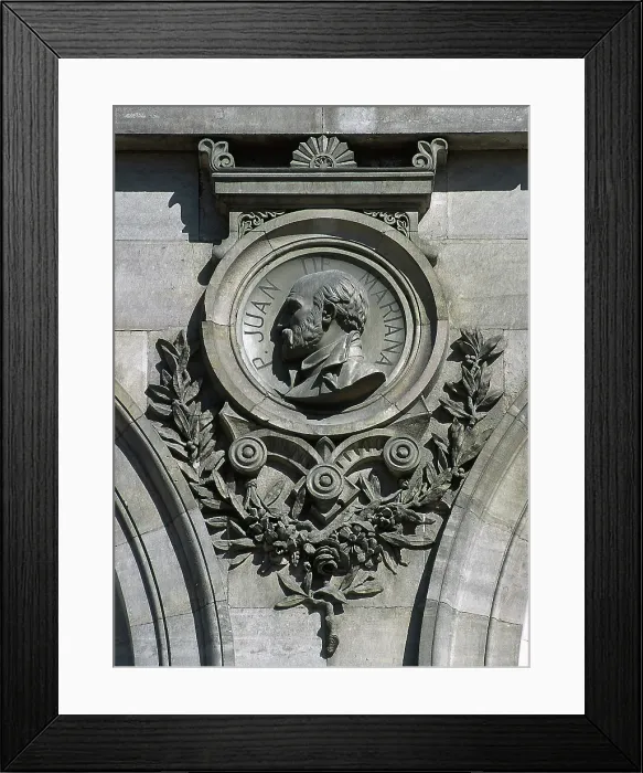 Framed Print : Medallion relief of Juan de Mariana (1536-1624), National Library, Madrid, Spain, 2001. Creator: LTL Framed Print : Medallion relief of Juan de Mariana (1536-1624), National Library, Madrid, Spain, 2001. Creator: LTL