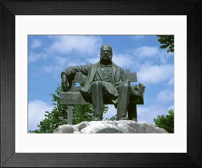 Framed Print : Monument of Ramon de Campoamor, Spanish poet, Navia, Asturias, Spain, 1913 (2001). Creator: LTL Framed Print : Monument of Ramon de Campoamor, Spanish poet, Navia, Asturias, Spain, 1913 (2001). Creator: LTL