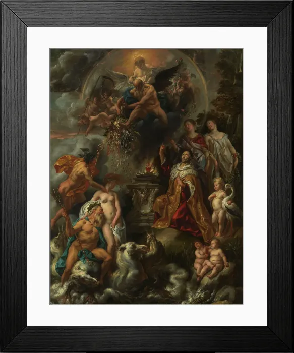 Framed Print : The Blessings of the Peace of Westphalia, 1654. Creator: Jacob Jordaens I Framed Print : The Blessings of the Peace of Westphalia, 1654. Creator: Jacob Jordaens I