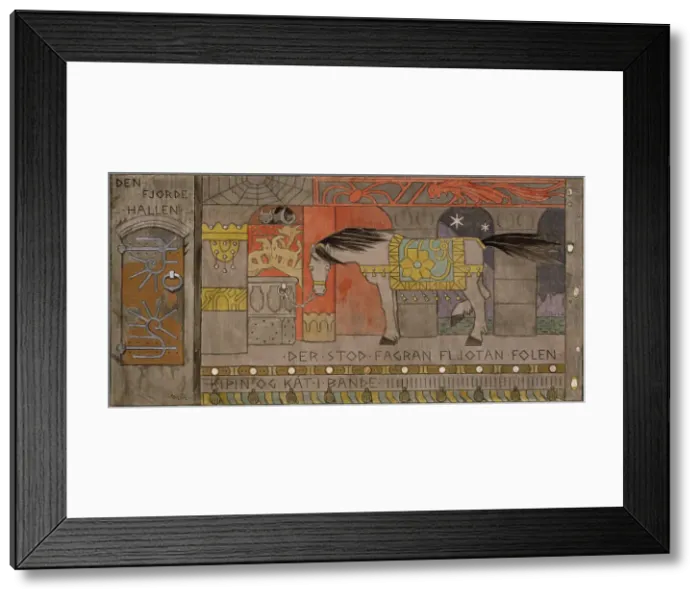 Framed Print : The fourth Hall, probably 1902-1904. Creator: Gerhard Munthe Framed Print : The fourth Hall, probably 1902-1904. Creator: Gerhard Munthe
