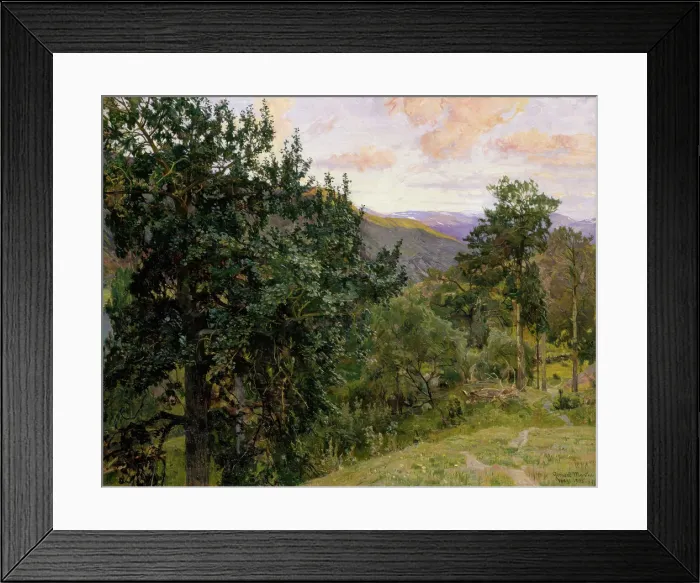 Framed Print : View from Vaga, 1905-1906. Creator: Gerhard Munthe Framed Print : View from Vaga, 1905-1906. Creator: Gerhard Munthe