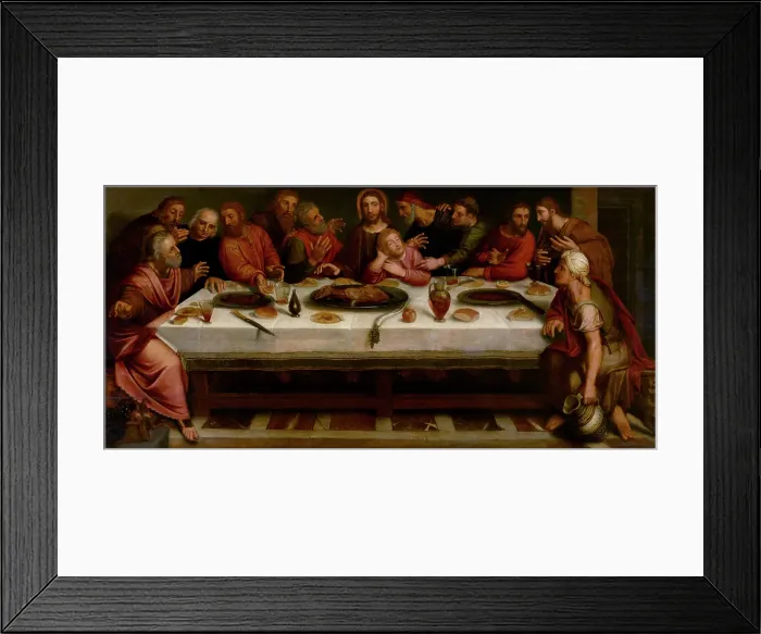 Framed Print : The Last Supper. Creator: Willem Key Framed Print : The Last Supper. Creator: Willem Key