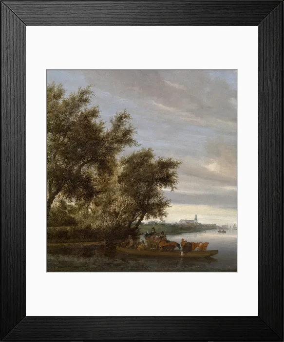 Framed Print : The Ferry, 1657. Creator: Salomon Ruysdael Framed Print : The Ferry, 1657. Creator: Salomon Ruysdael