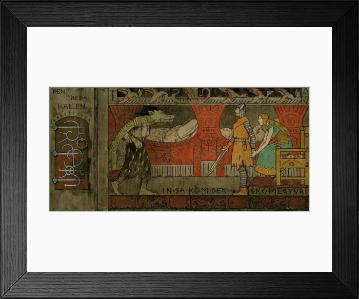 Framed Print : The third Hall, Between 1902 and 1904. Creator: Gerhard Munthe Framed Print : The third Hall, Between 1902 and 1904. Creator: Gerhard Munthe