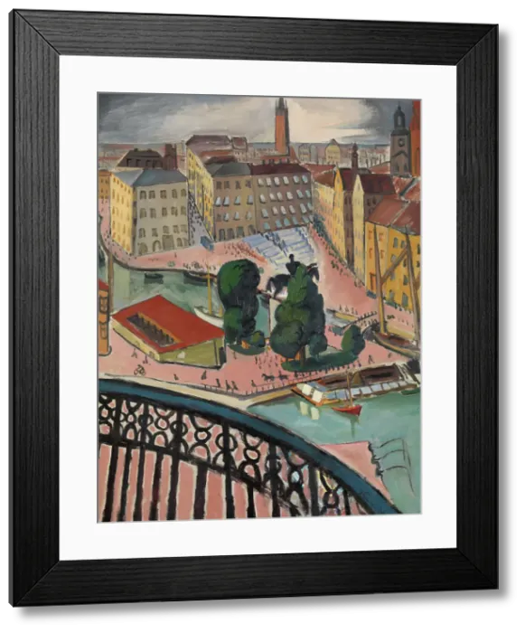 Framed Print : Karl Johans Torg, Stockholm, 1914. Creator: Isaac Grunewald Framed Print : Karl Johans Torg, Stockholm, 1914. Creator: Isaac Grunewald