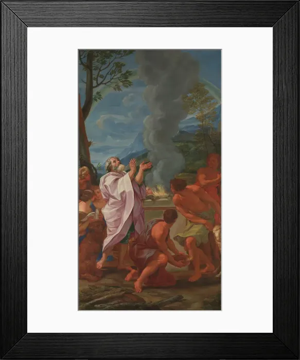 Framed Print : The Sacrifice of Noah, Last half of 17th century. Creator: Giovanni Battista Gaulli Baciccio Framed Print : The Sacrifice of Noah, Last half of 17th century. Creator: Giovanni Battista Gaulli Baciccio