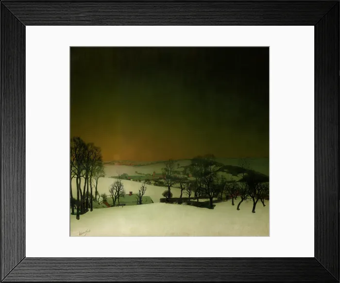 Framed Print : Snow in Flanders, 1928. Creator: Valerius de Saedeleer Framed Print : Snow in Flanders, 1928. Creator: Valerius de Saedeleer