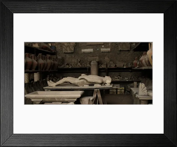Framed Print : Plaster cast of human remains, Pompeii, Italy, 2009. Creator: LTL Framed Print : Plaster cast of human remains, Pompeii, Italy, 2009. Creator: LTL