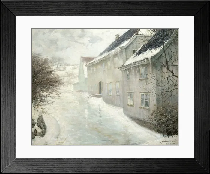 Framed Print : Melting snow, 1906. Creator: Karl Dornberger Framed Print : Melting snow, 1906. Creator: Karl Dornberger