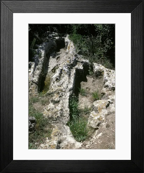Framed Print : Anthropomorphic tombs, Necropolis of Saint Michael, Olerdola, province of Barcelona, Spain, (2001). Creator: Unknown Framed Print : Anthropomorphic tombs, Necropolis of Saint Michael, Olerdola, province of Barcelona, Spain, (2001). Creator: Unknown
