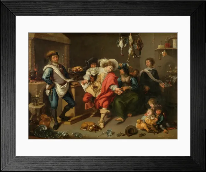 Framed Print : Gipsy, 1639. Creator: Simon de Vos