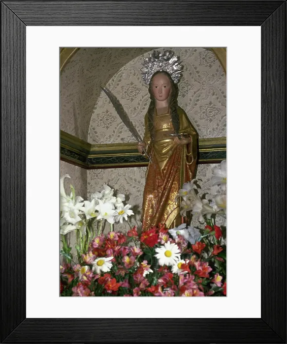 Framed Print : Wood carving of Saint Lucy, Hermitage of St Lucy, Puntallana, La Palma, Canary Islands, 2001. Creator: LTL Framed Print : Wood carving of Saint Lucy, Hermitage of St Lucy, Puntallana, La Palma, Canary Islands, 2001. Creator: LTL