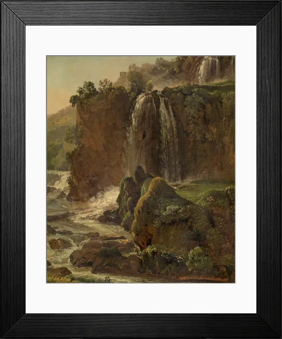 Framed Print : Waterfall at Tivoli, 1793. Creator: Simon Alexandre Clement Denis Framed Print : Waterfall at Tivoli, 1793. Creator: Simon Alexandre Clement Denis