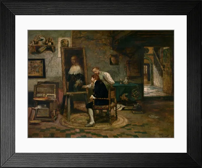 Framed Print : The Beautiful Portrait, c1840-1890. Creator: Willem Linnig I