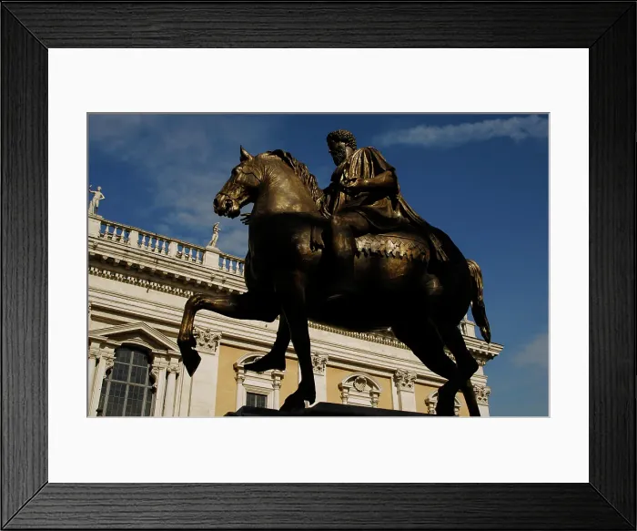 Framed Print : Equestrian statue of Marcus Aurelius (121-180), Roman emperor, Campidoglio Square, Rome, Italy, 2009 Creator: LTL Framed Print : Equestrian statue of Marcus Aurelius (121-180), Roman emperor, Campidoglio Square, Rome, Italy, 2009 Creator: LTL