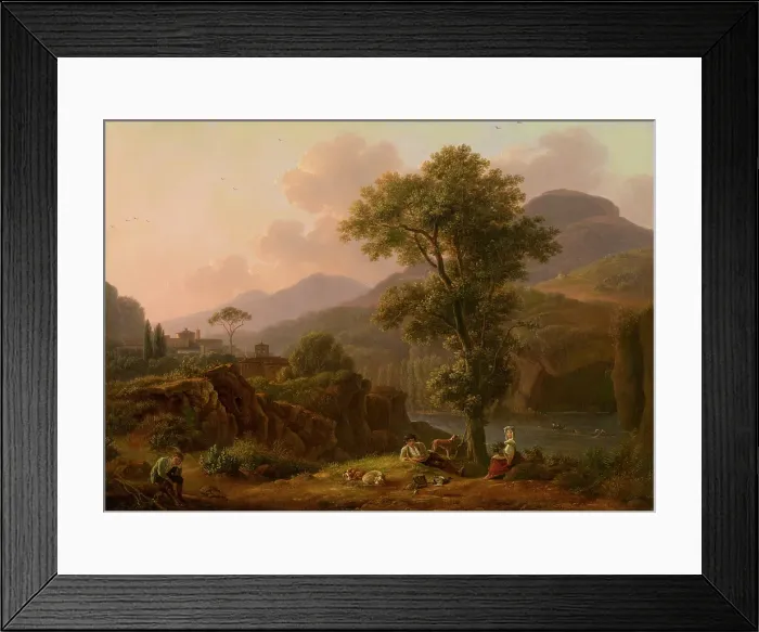 Framed Print : Italian Landscape, c1780-1810. Creator: Simon Alexandre Clement Denis Framed Print : Italian Landscape, c1780-1810. Creator: Simon Alexandre Clement Denis